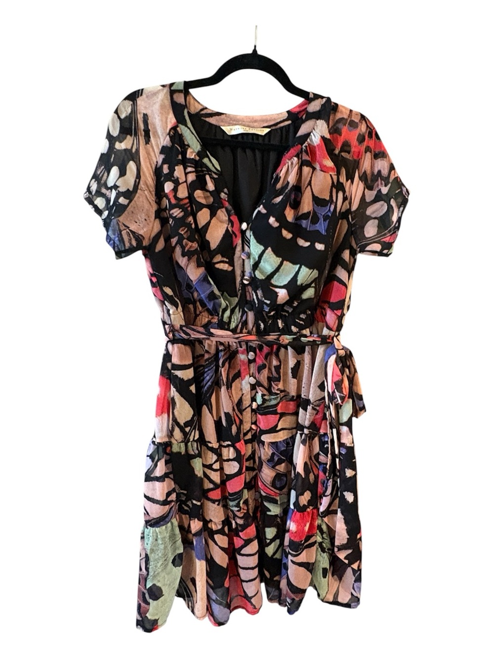 Wayward Fancies by eShakti Multicolor Abstract Tiered Dress Size 10